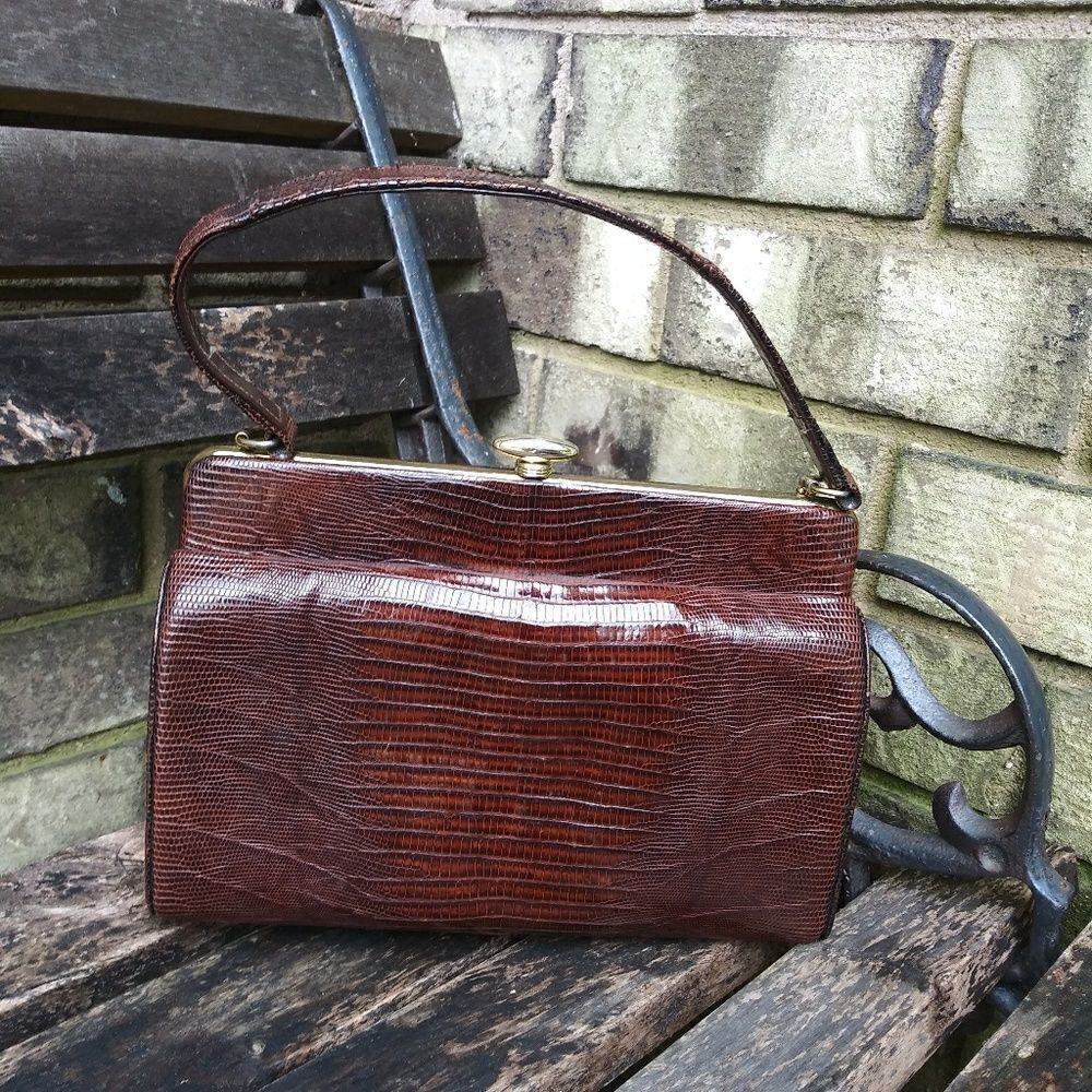 Vintage scort Reptile skin bag from 1940's and 50'